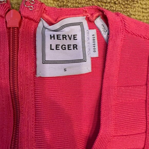 Herve Leger Hot Pink Bandage Dress Size S - Picture 4 of 4